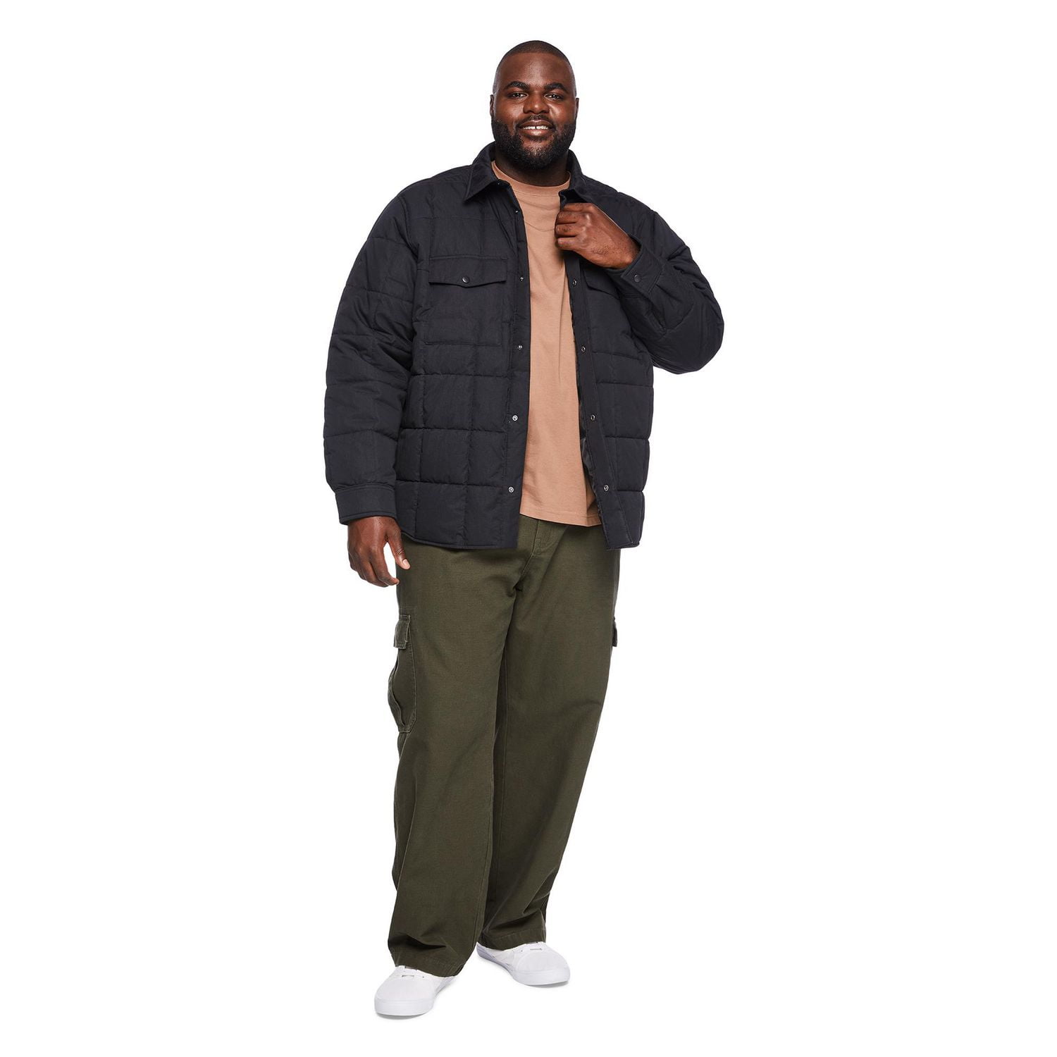 George Big Men's Quilted Shacket, Sizes 3XL-5XL