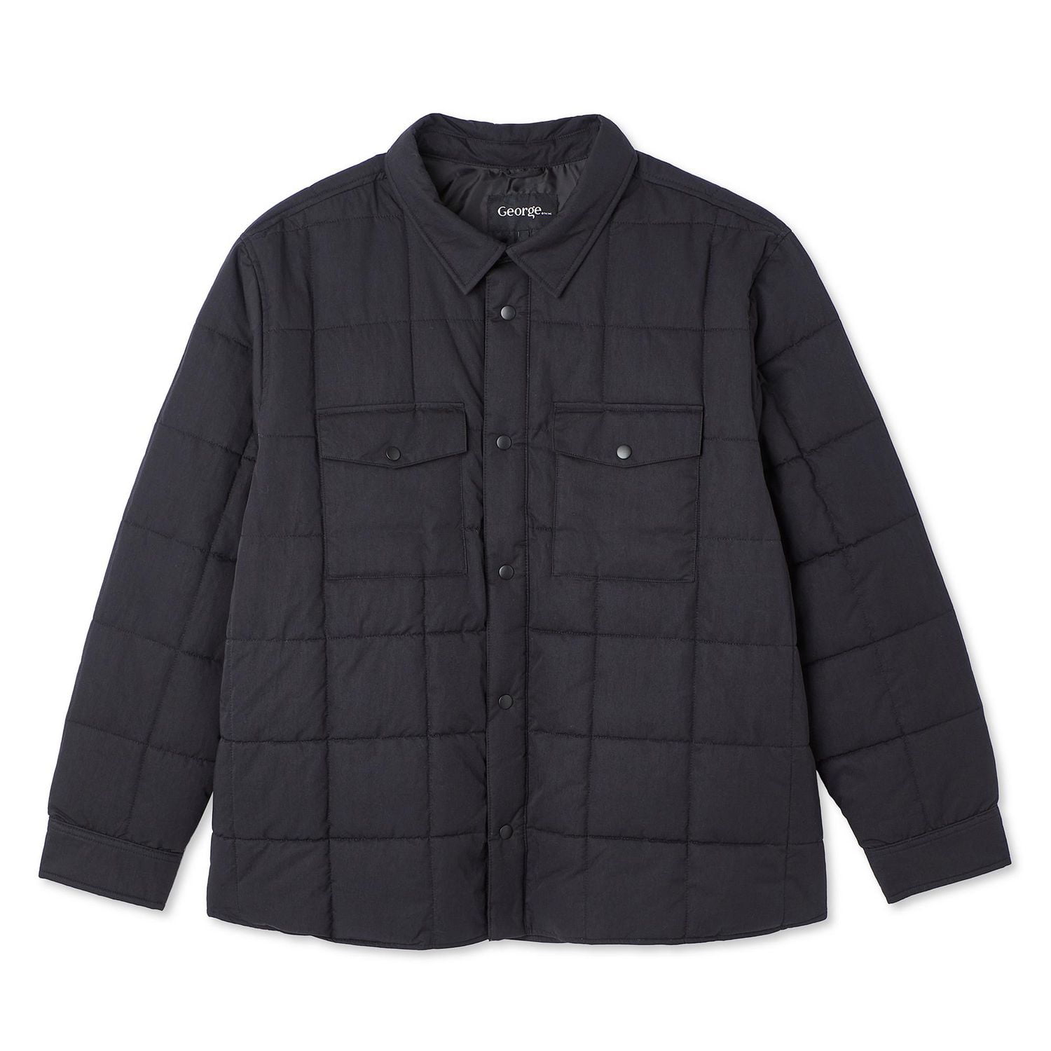 Veste-chemise matelassée George Plus pour hommes Tailles 3XL-5XL