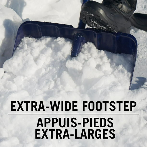 KADAX Pelle à neige en plastique avec poignée ergonomique en D Largeur de  la lame : 45 cm, Pelle à neige avec manche en bois, débarqueuse, déneigeuse  (noir) : : Jardin