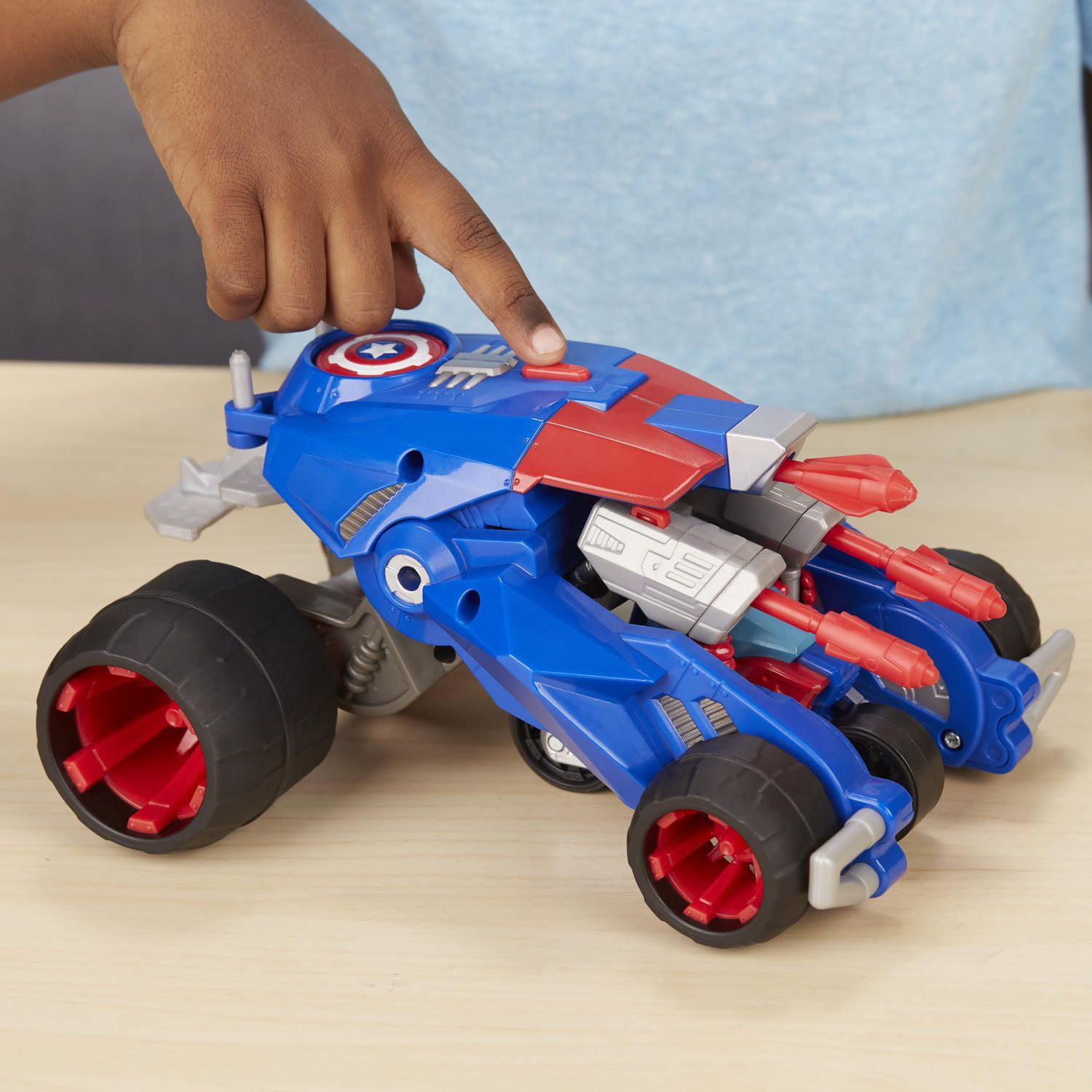 playskool heroes captain america victory launcher