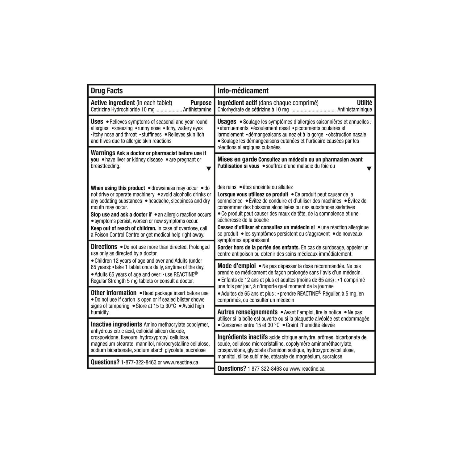 Reactine Rapid Dissolve Extra Strength Tablets - For Itchy Eyes, Hives, Runny Nose - 24 Hour Allergy Relief, 24 Count