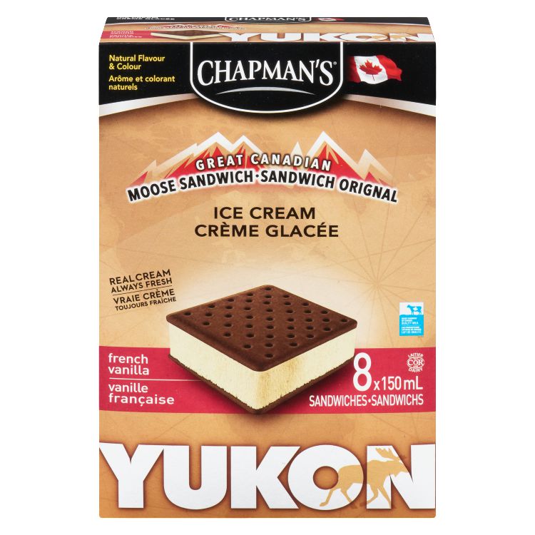 Chapman S Yukon Moose French Vanilla Ice Cream Sandwich Walmart Canada