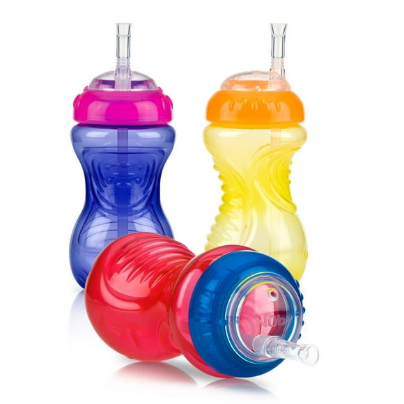 Nûby™ No-Spill™ Easy Grip™ Base Toddler Plastic Cup FlexStraw™ with Silicone Straw