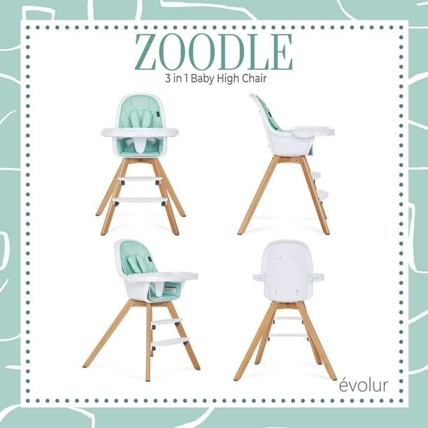 Chaise haute Evolur Zoodle 3-en-1, Modèle # 254 