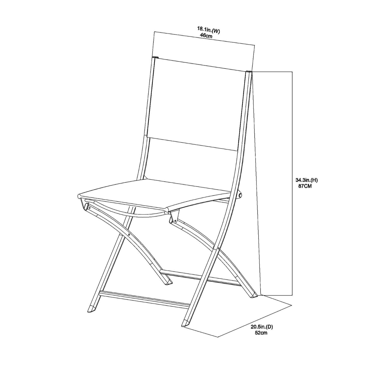 Mainstays folding sling deals chair