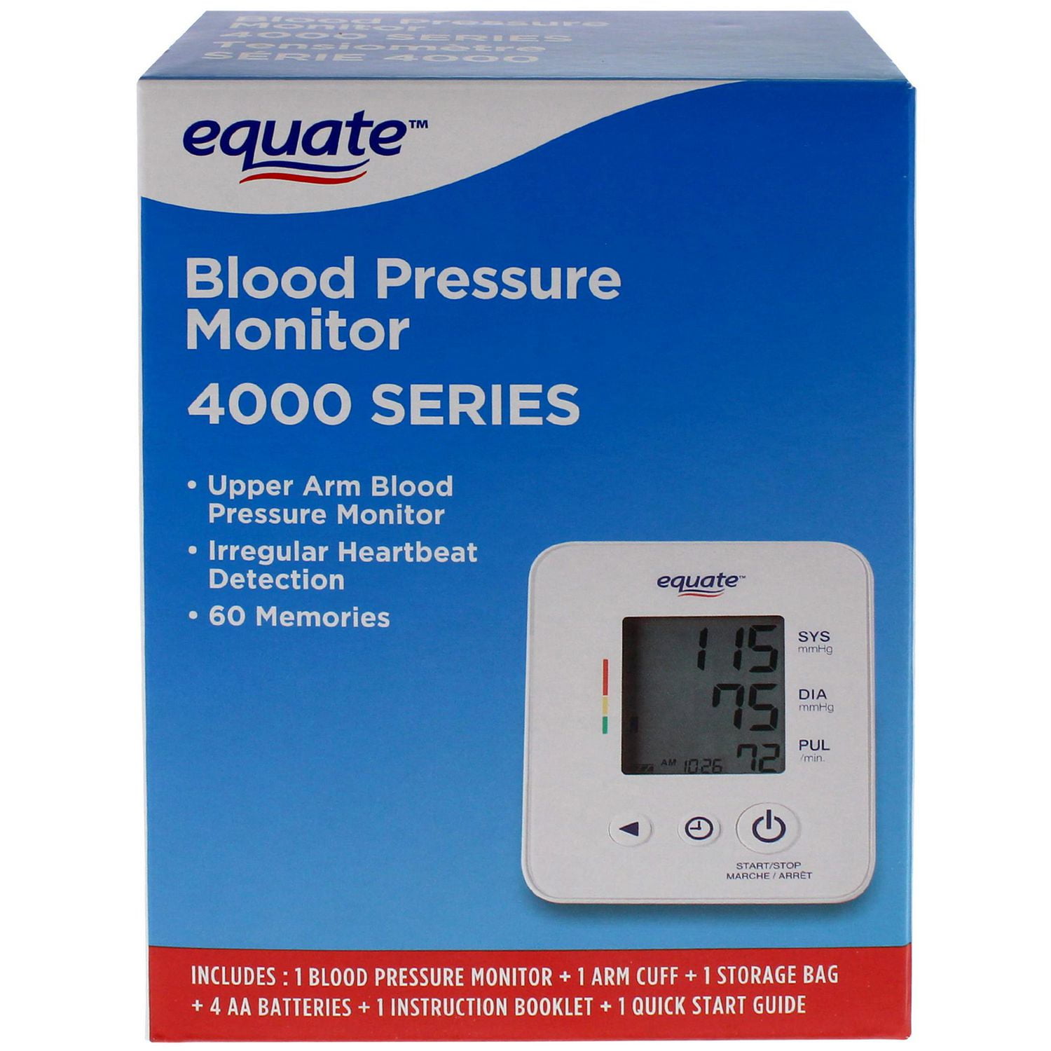 Equate 4000 Series Blood Pressure Monitor, 1 Blood Pressure