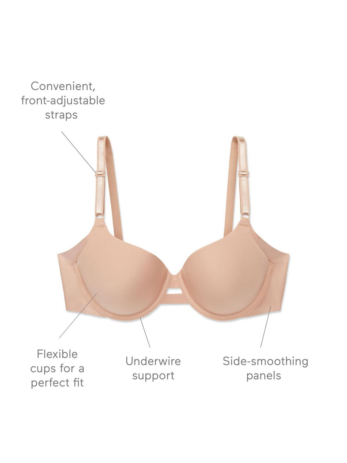 Warner's Women's Front-Adjustable Straps Bra, Sizes 36B-40C