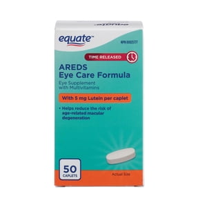 Equate Areds Formule de soins pour les yeux avec 5 mg Lutéine libérée dans le temps