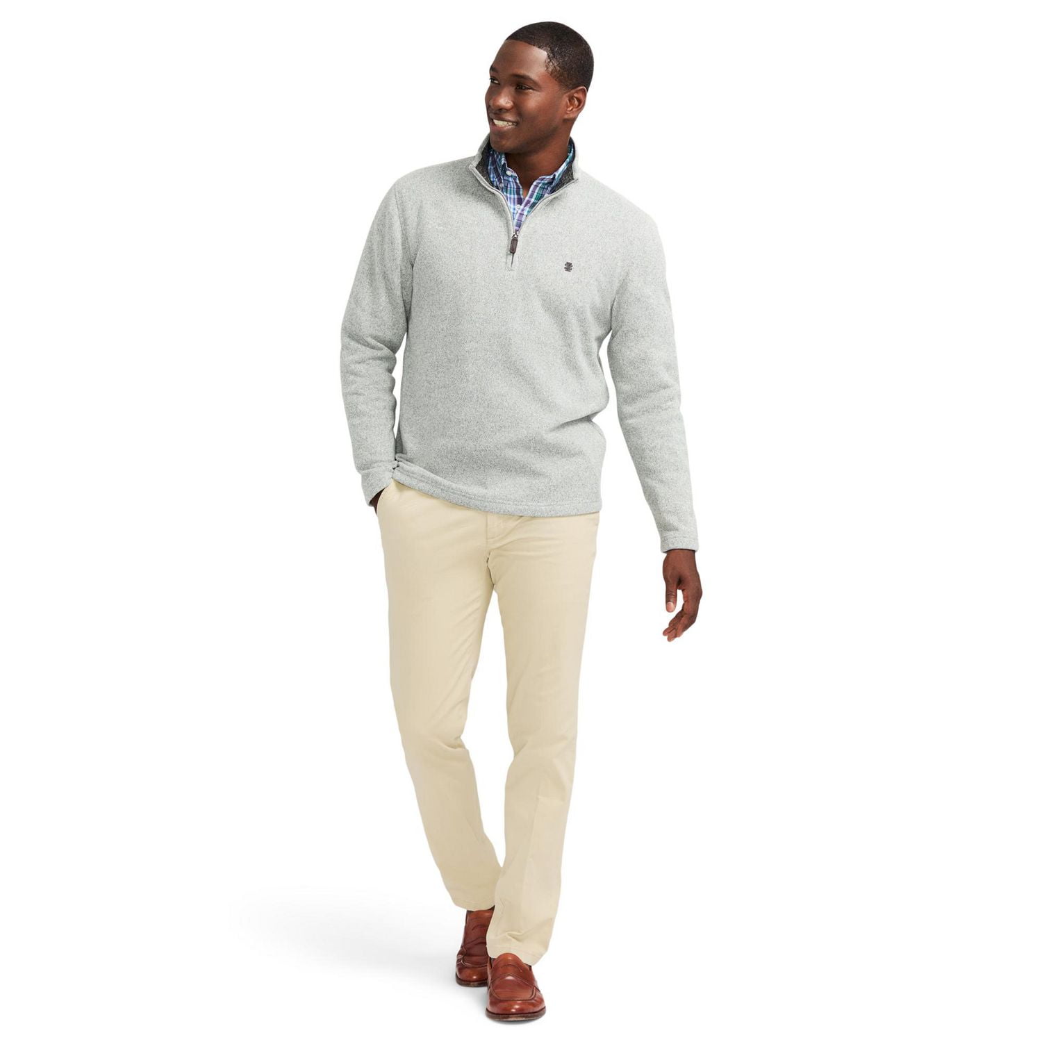 IZOD Men's Quarter Zip Sweater Fleece - Walmart.ca