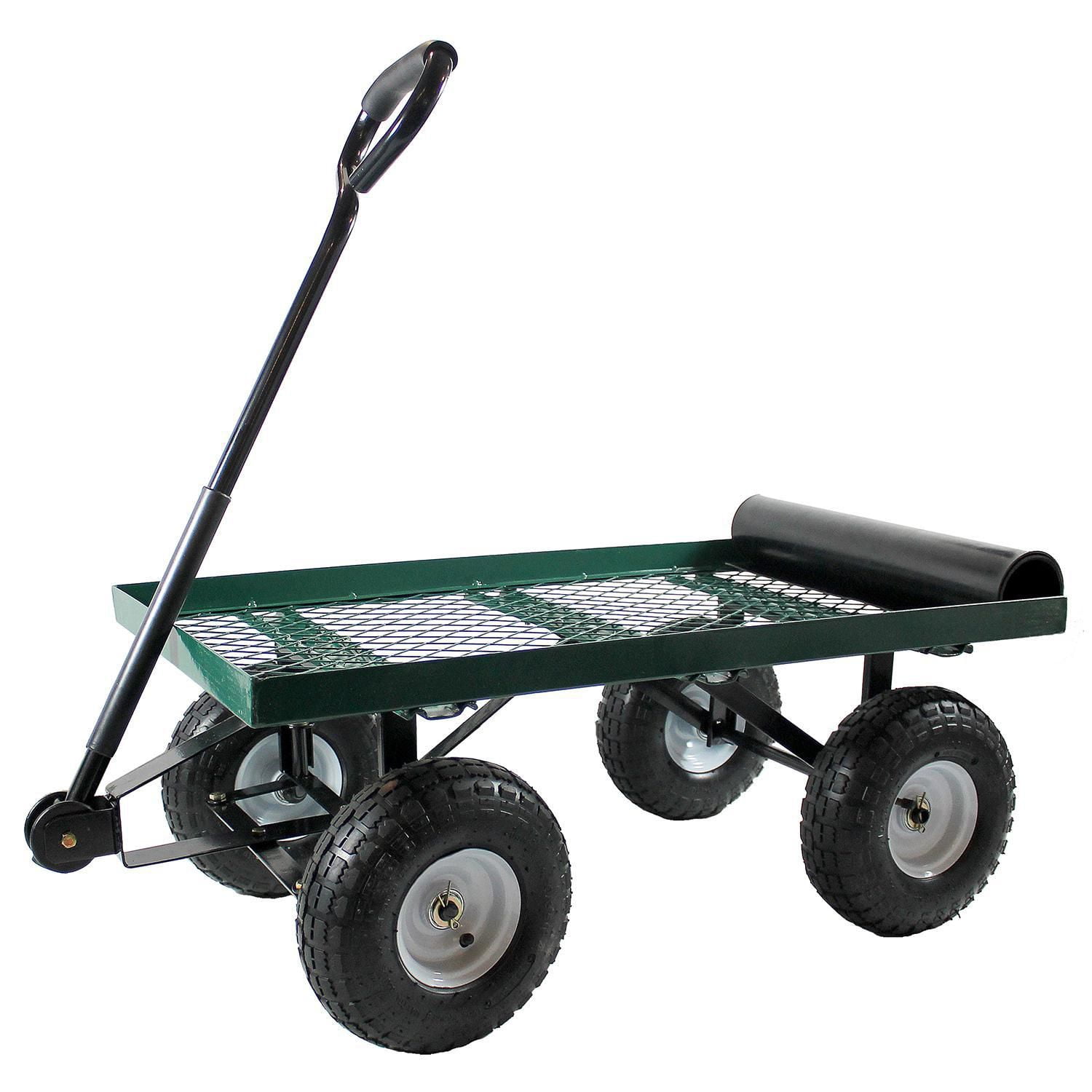 Ray Padula 500 lb. Metal Utility Garden Cart with Removable Mat