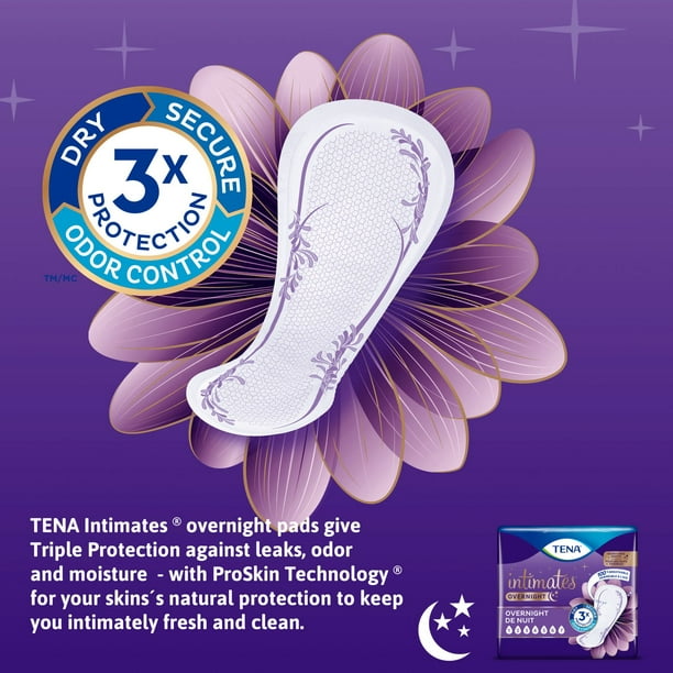 TENA Incontinence Pads Overnight Absorbency Extra Coverage