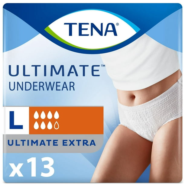 TENA Culottes contre l’incontinence féminine - Absorption ultime - Grand - 13 unités Grand - 13 unités