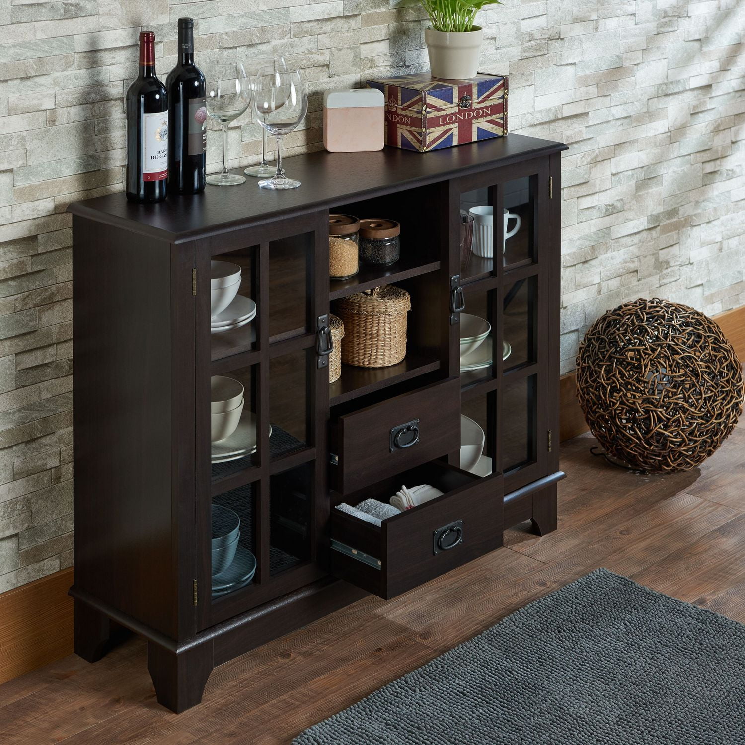 ACME Dubbs Console Table in Espresso Walmart Canada