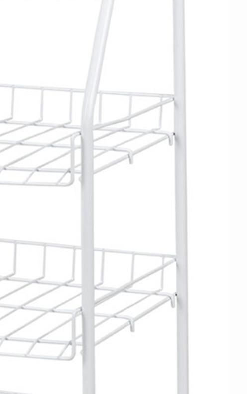 MAINSTAYS 4-Tier White Metal Shoe Rack and Accessories Storage