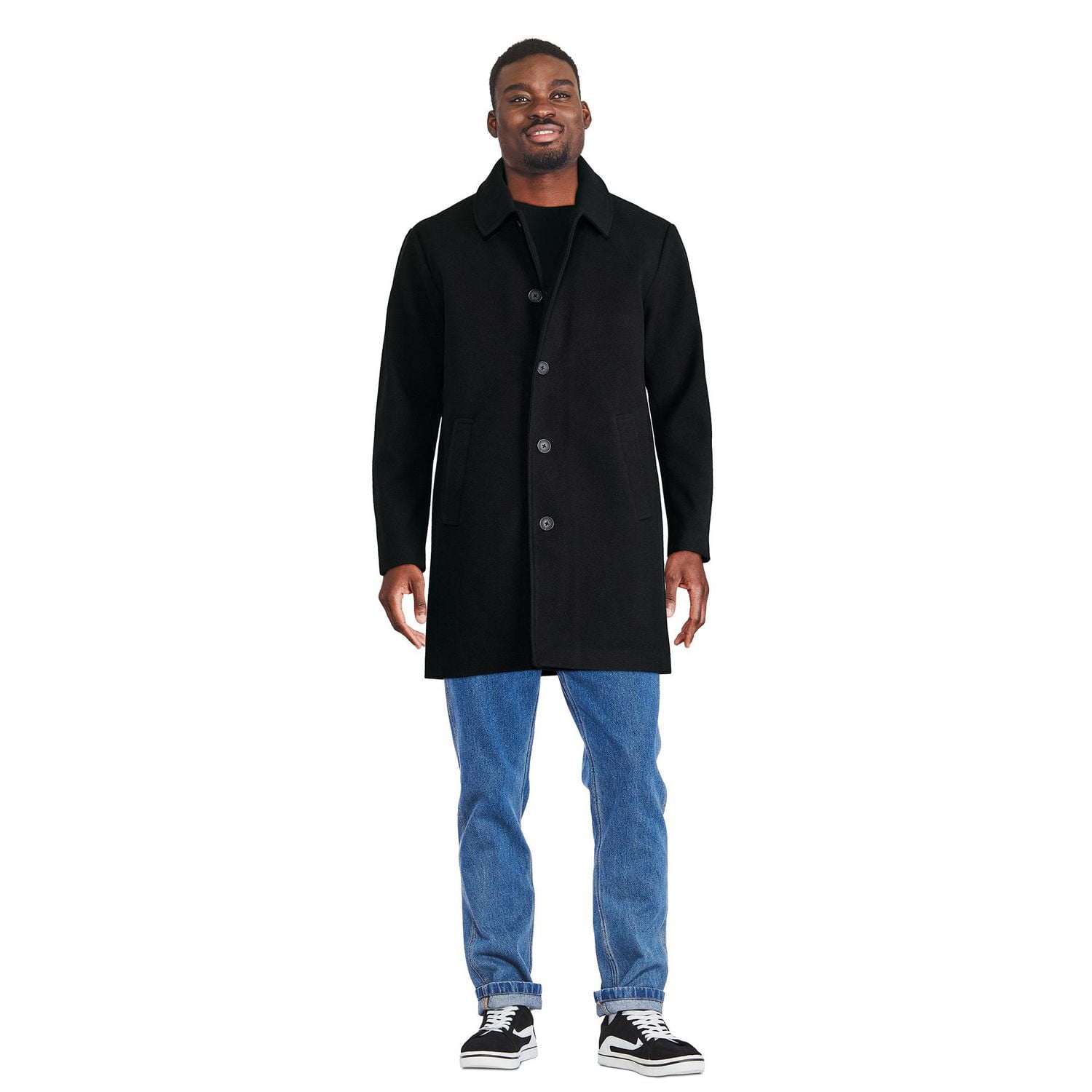 George Men's Faux Wool Coat