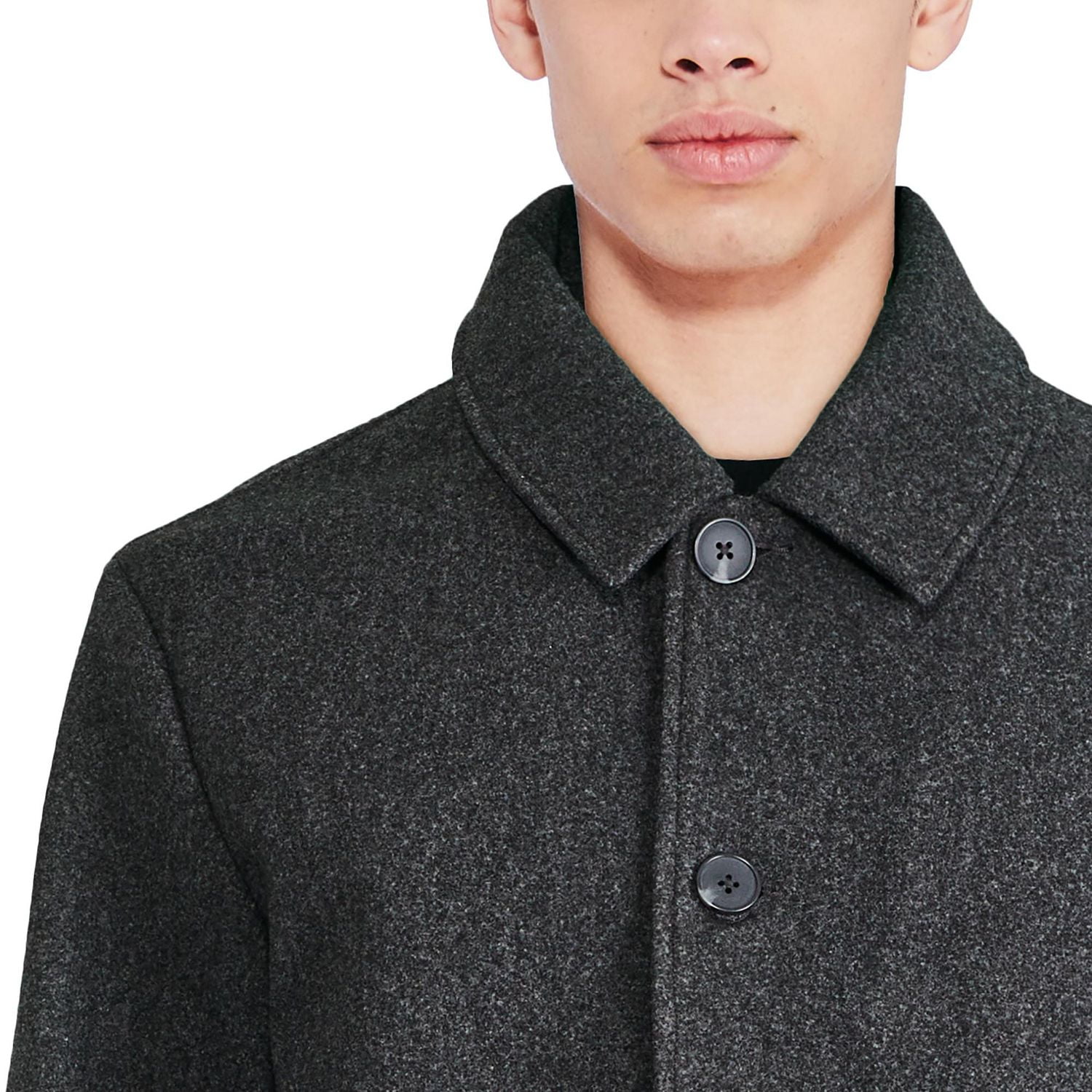 Manteau en simililaine George pour hommes Tailles P-2XL