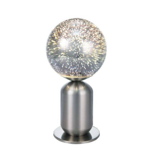 Lampe de table Gwen d'ACME, nickel cendré