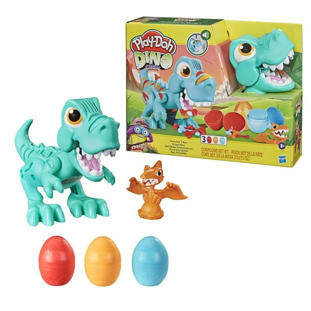 Play-Doh – Pate A Modeler – Dino Crew, Croque Dino, Jouet pour Enfants avec  bruits rigolos de Dinosaure, 3 Oeufs Play-Doh de 70 g