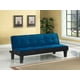 Sofa transformable Hamar d'ACME en flanelle bleue – image 1 sur 1