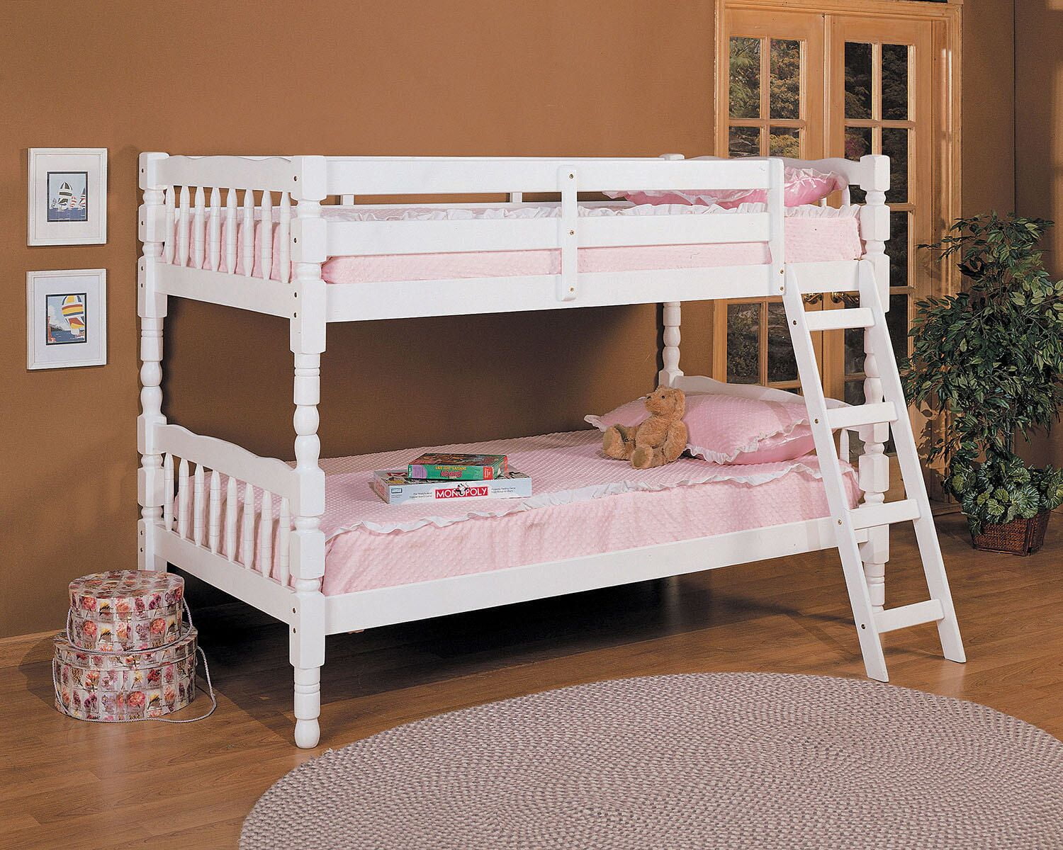 ACME Homestead Twin over Twin Bunk Bed in White Walmart Canada