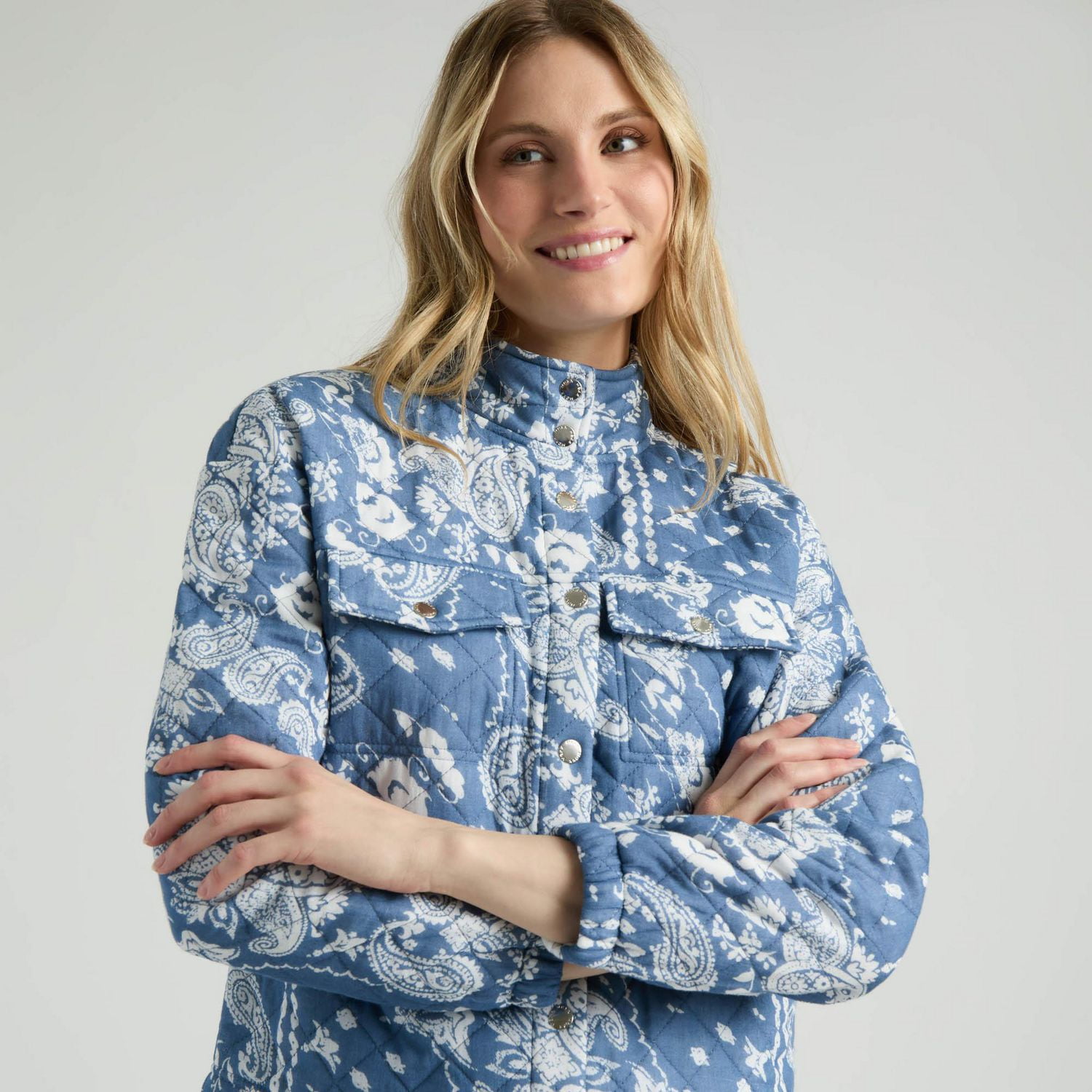 Mexx Women’s Quilted Printed Bomber Jacket, XS-XXL