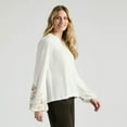 thumbnail image 2 of Mexx Women’s Mao Collar Puff Sleeve Blouse, 2 of 5
