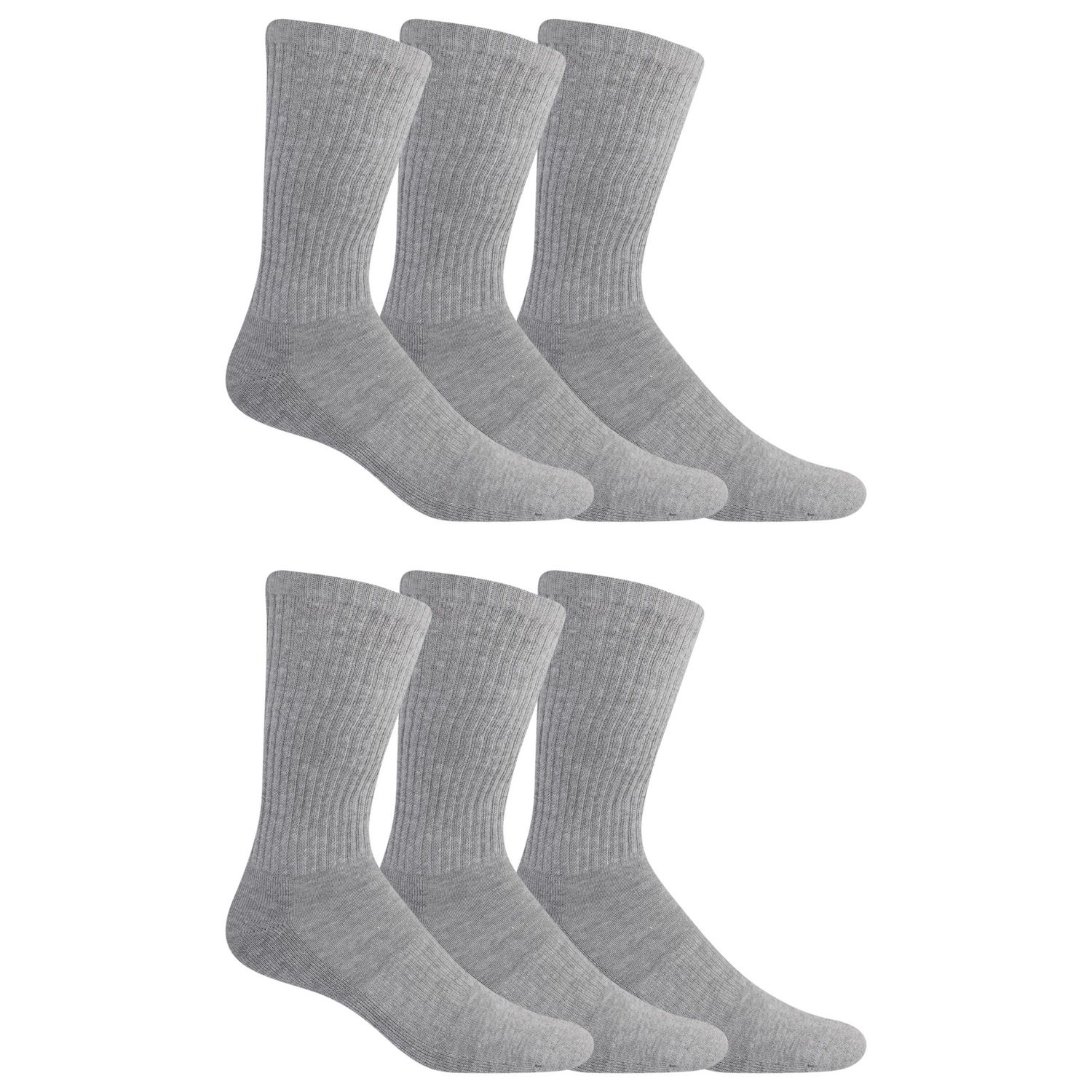 Athletic Works Men's Cotton Crew Socks 6-Pack