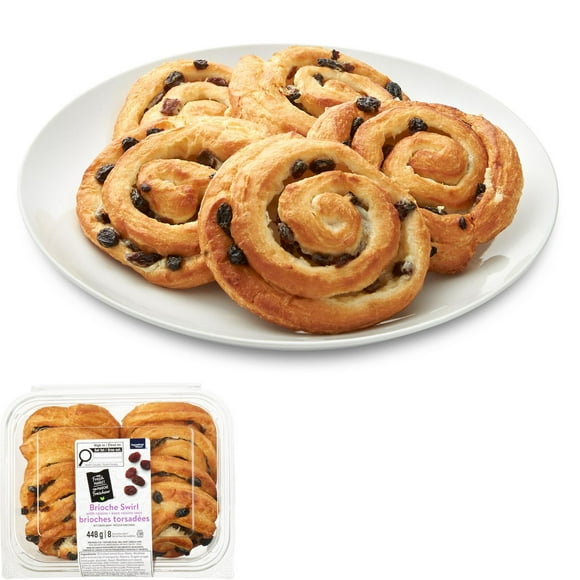 Your Fresh Market Brioche Swirl With Raisins, 8 pieces, 448 g total