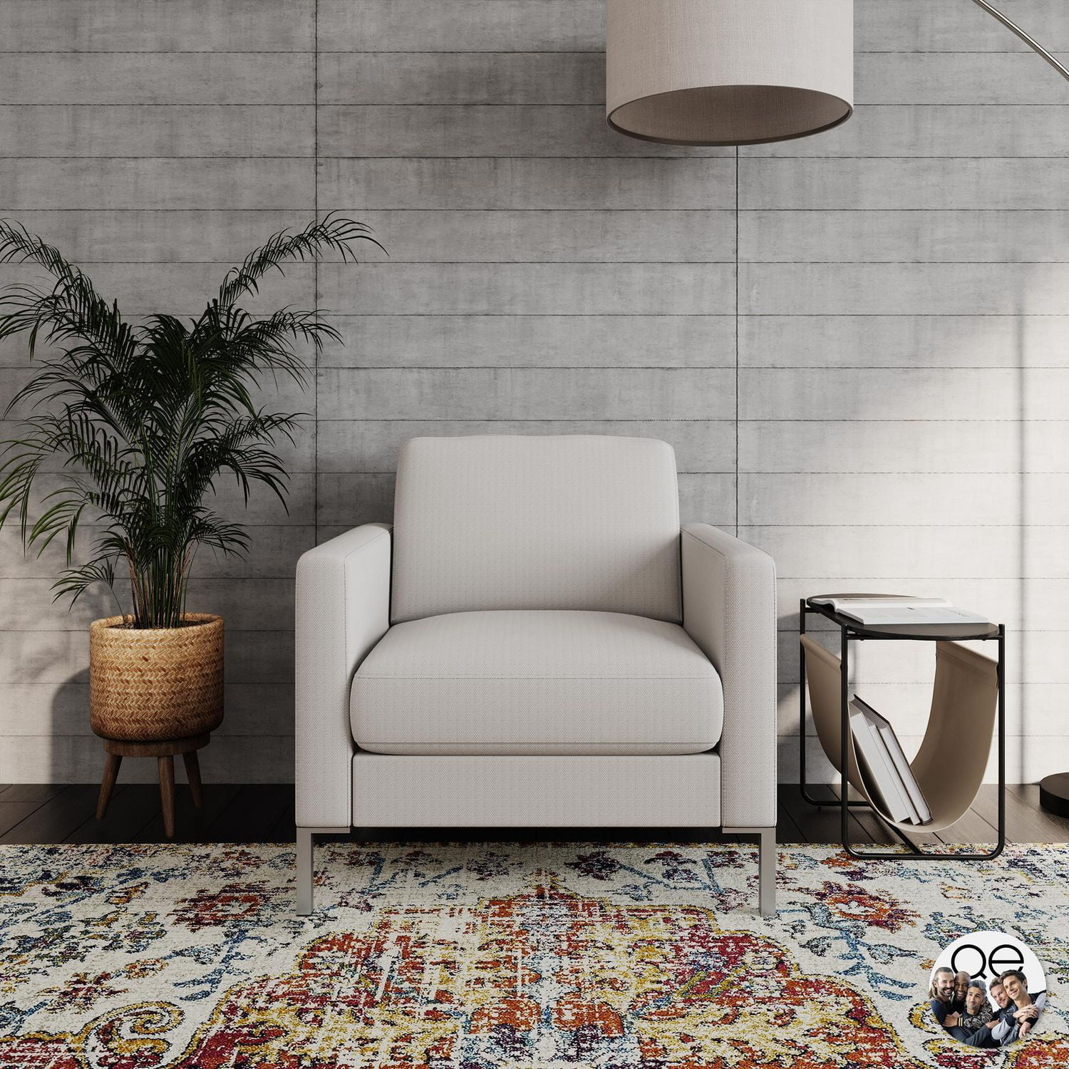 Queer Eye Fabry Chair, Ivory Linen Walmart Canada