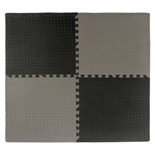 ConnectAMat Black and Grey Antifatigue Interlocking Utility Mats