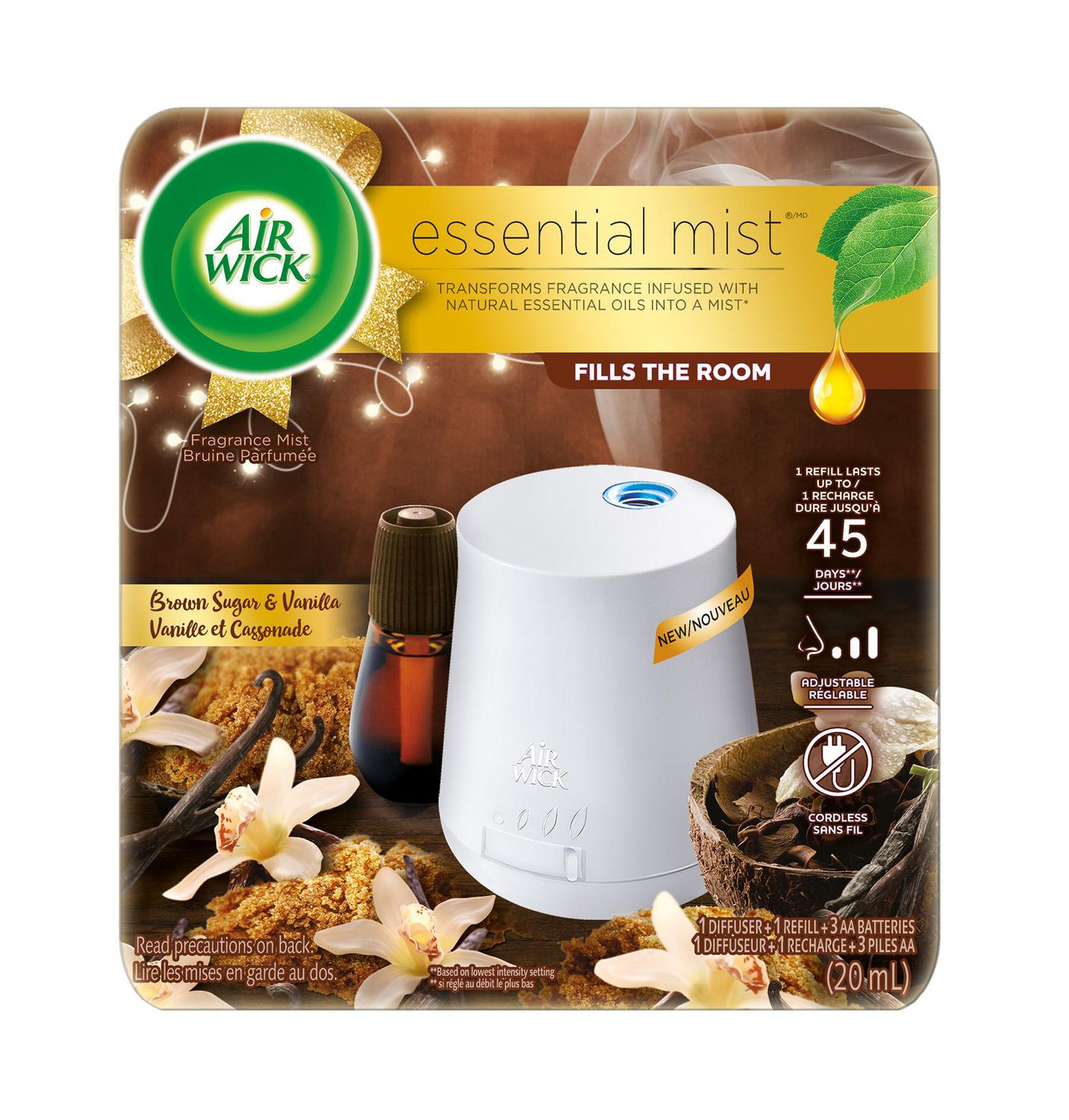 Ensemble de diffuseur d'huile parfumée Air Wick Essential Mist