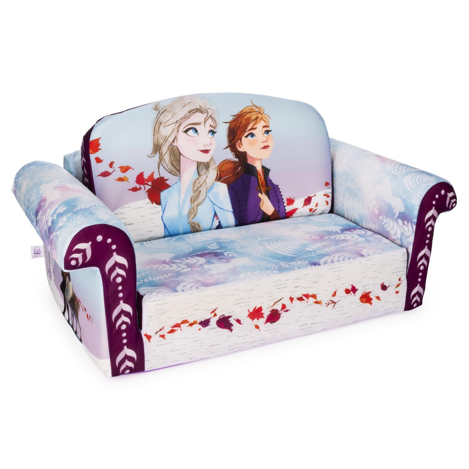 Marshmallow Furniture Children's 2-in-1 Flip Open Foam Sofa, Moana