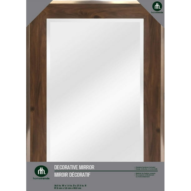 Miroirs décoratifs en bois et en métal 38.5 X 27.5
