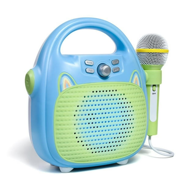 Us Karaokekids Karaoke Machine With 2 Wireless Mics & Led Lights -  Portable Bluetooth Speaker