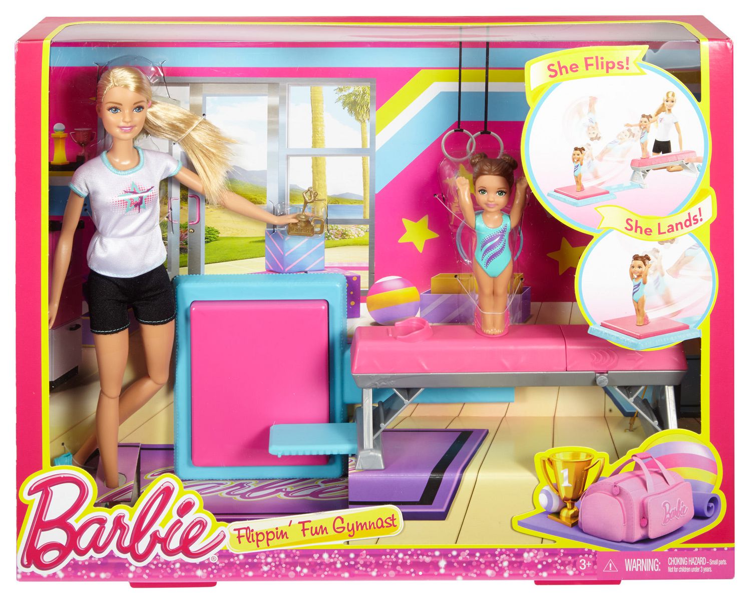 gymnastics barbie set