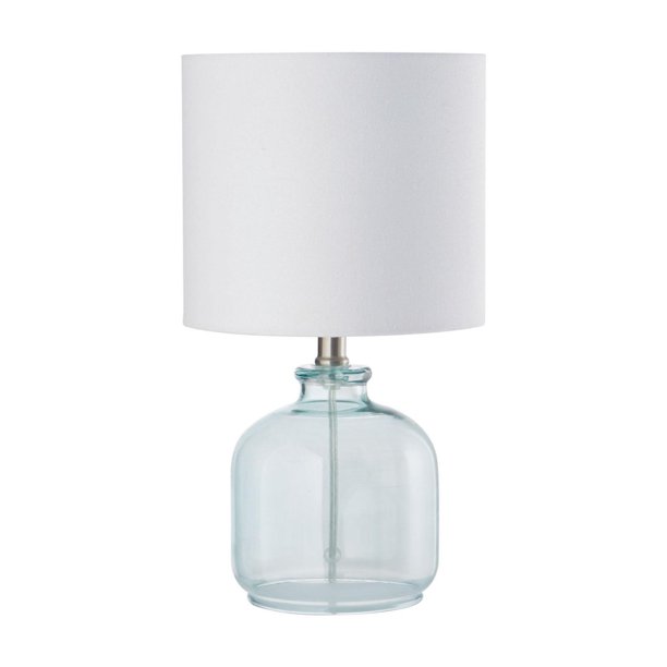 hometrends Table Lamp, 16 in., blue glass Walmart.ca