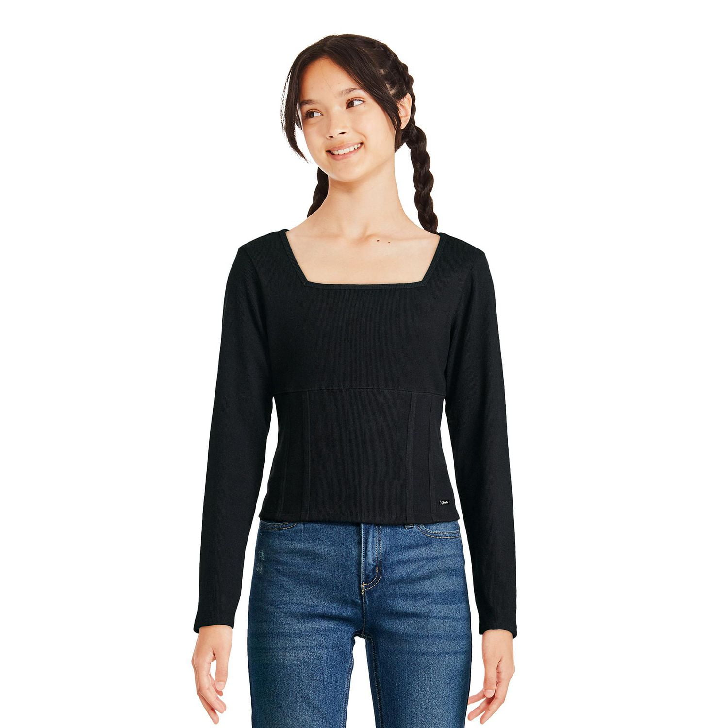 Haut à coutures Justice pour filles Tailles TP–TG