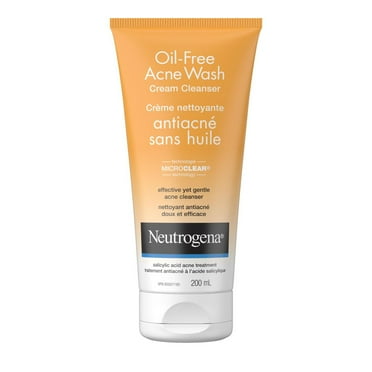 Neutrogena Acne Face Wash - Salicylic Acid For Acne & Blackheads - Oil Free Cream Facial Cleanser
