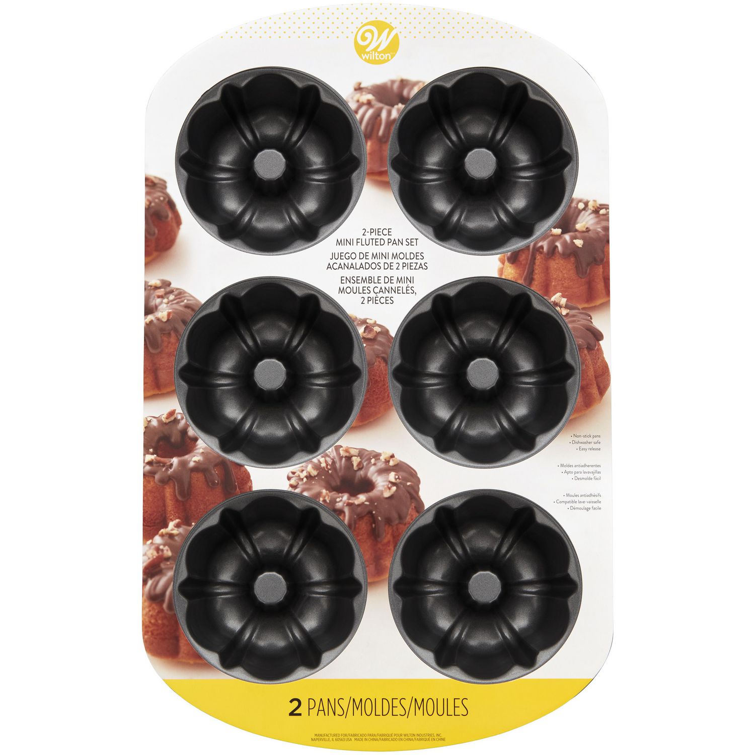 Wilton NonStick Mini 6Cavity Fluted Tube Pan 2piece Bakeware Set Walmart Canada