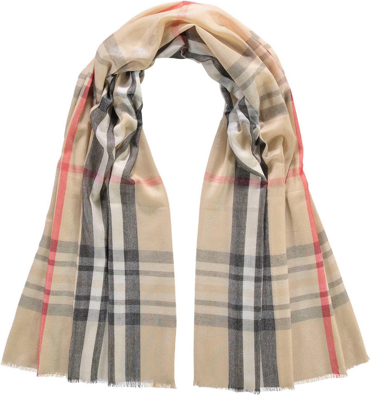 V. Fraas Lightweight Shimmer Plaid Wrap Scarf | Walmart Canada