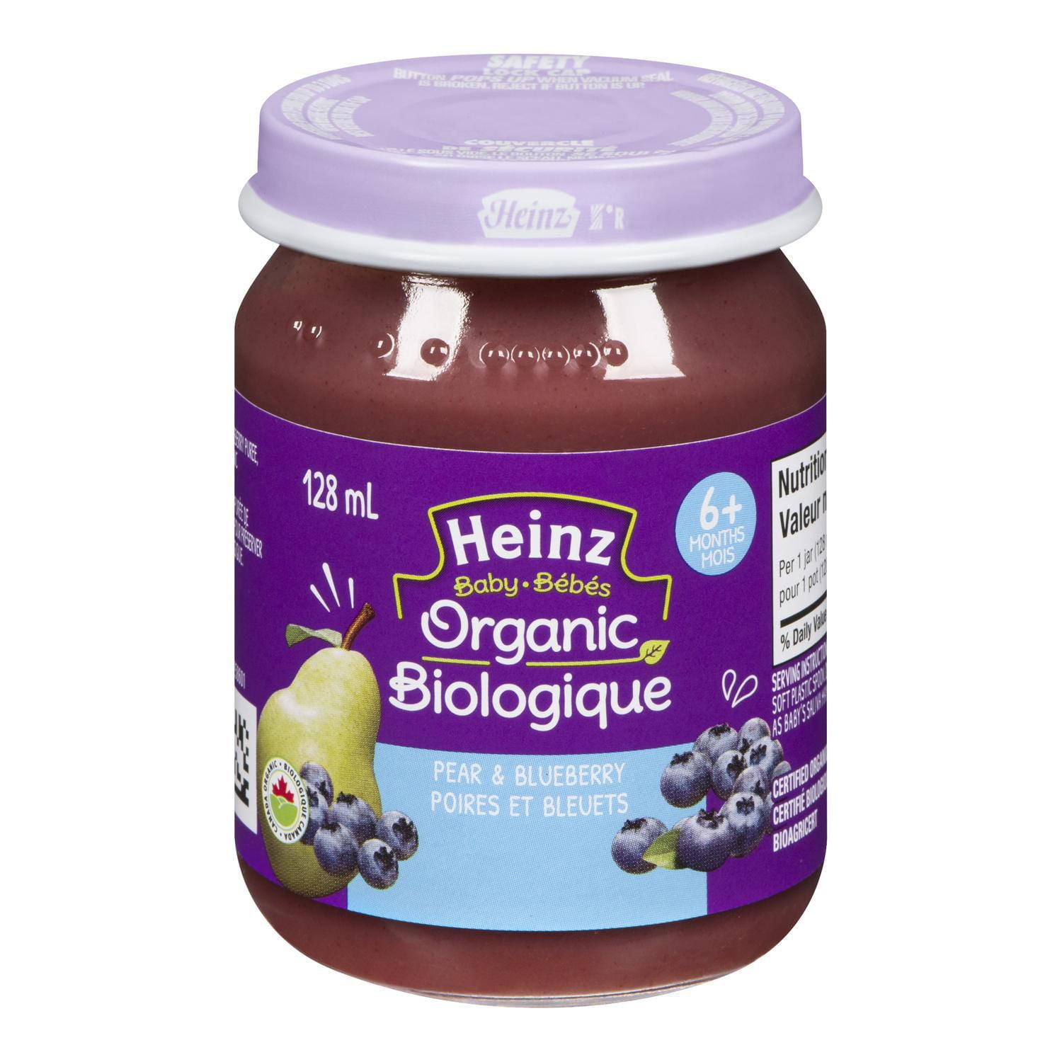 Heinz Baby Organic Pear &amp; Blueberry Walmart Canada
