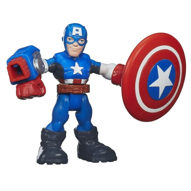 Playskool Heroes Marvel Super Hero Adventures - Figurine Captain America  lanceur de bouclier 