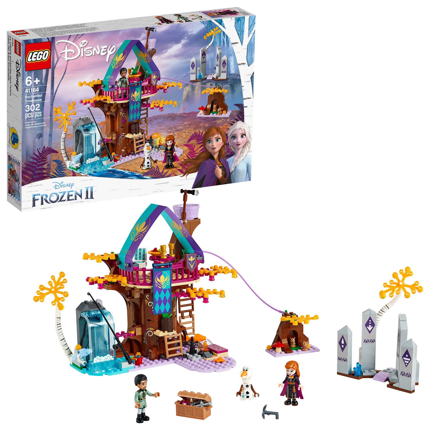 LEGO Disney The Enchanted Treehouse 43215 Buildable 2-level Tree House with  13 Princess Mini-Dolls including Jasmine, Elsa & Moana, Disney Classic 100