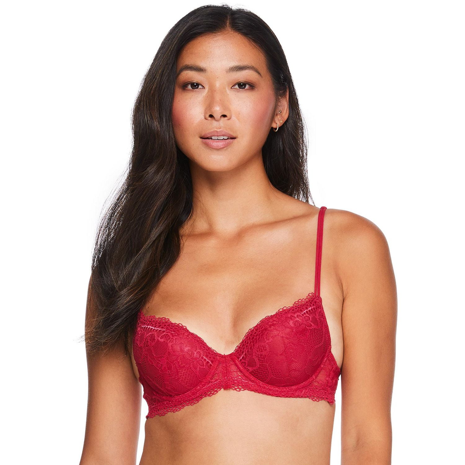 Soutien-gorge pigeonnant avec dentelle George pour femmes Tailles 34A-40D