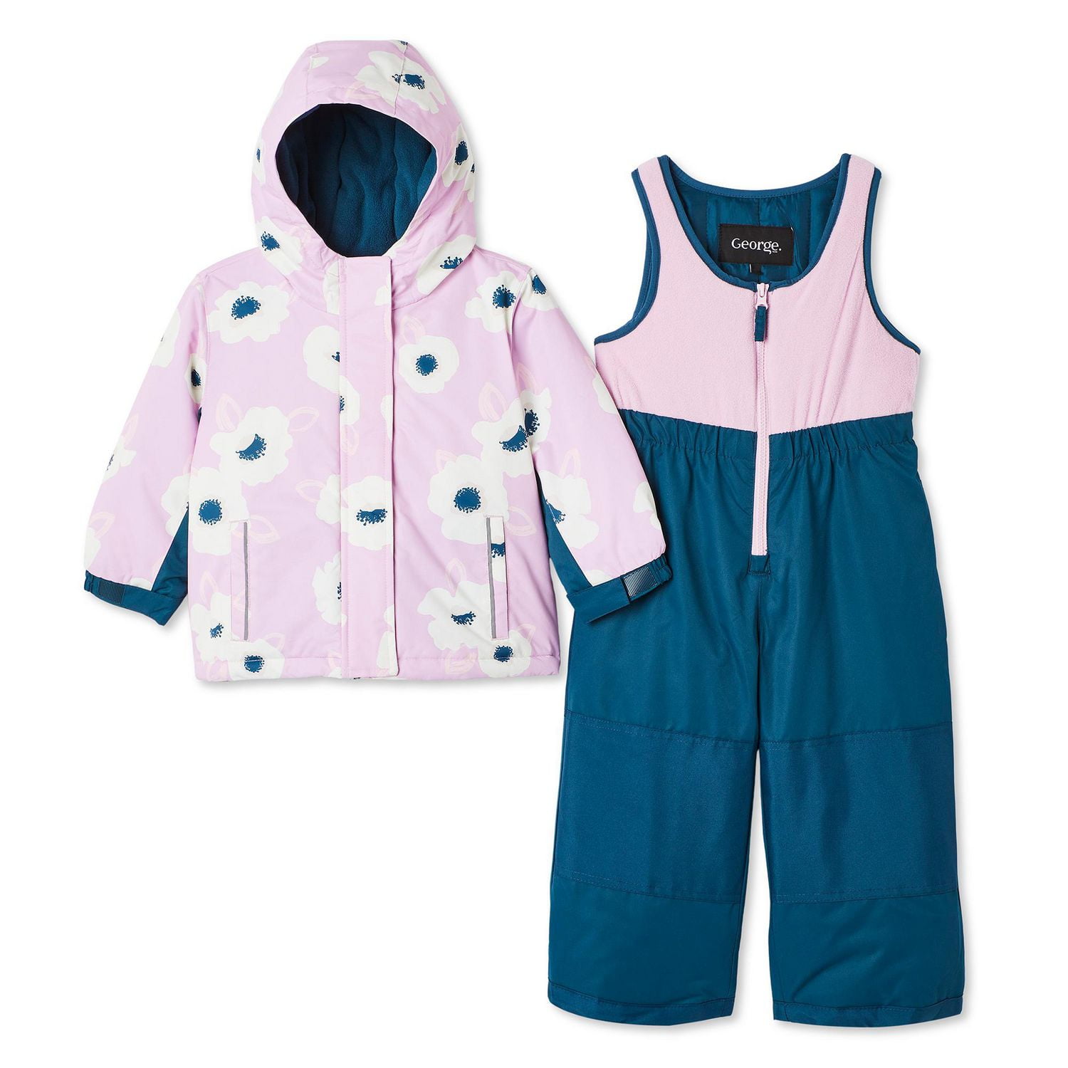 George Toddler Girls' Snow Suit 2-Piece Set, Sizes 2T-5T