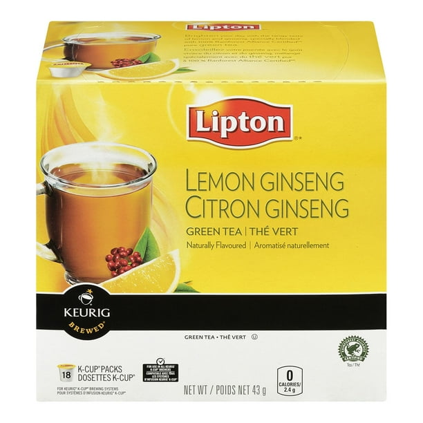 Lipton® Lemon Ginseng Green Tea, 43 g Walmart.ca