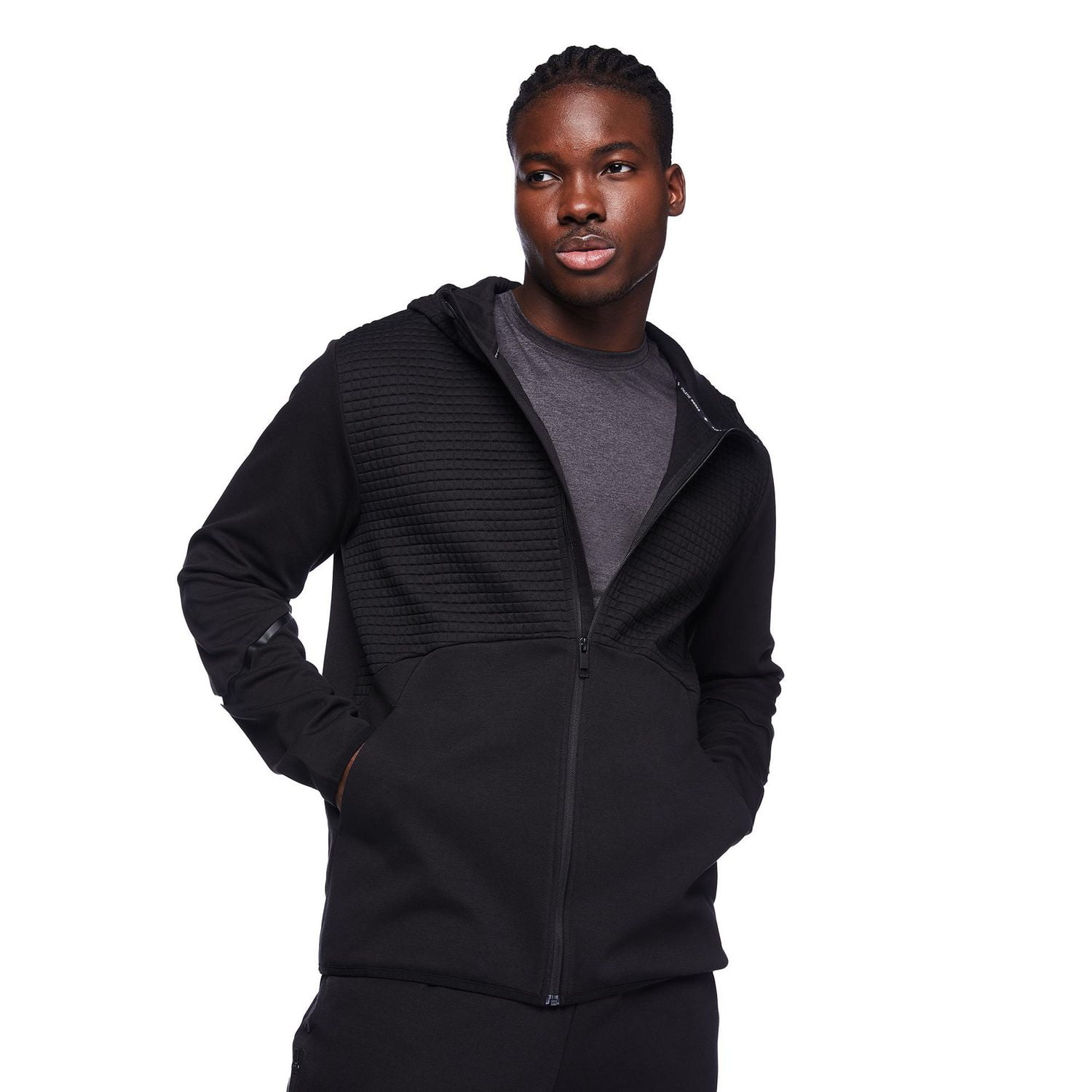 Haut à capuchon zippé pour hommes Athletic Works Tailles P-2XL