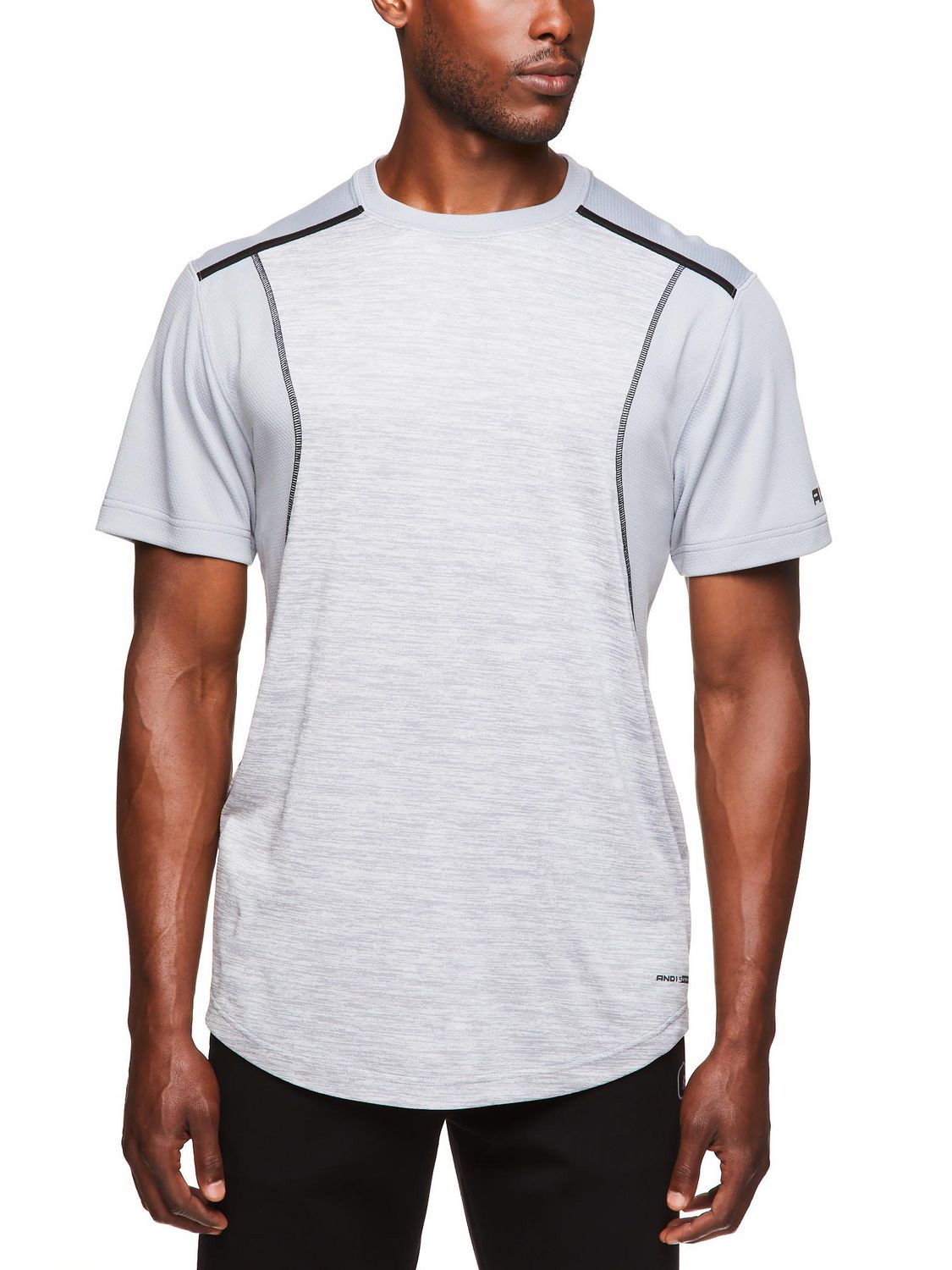 AND1 Men's And Big Men's Active Bank Shot Short Sleeve Performance Top, up to Size  XL