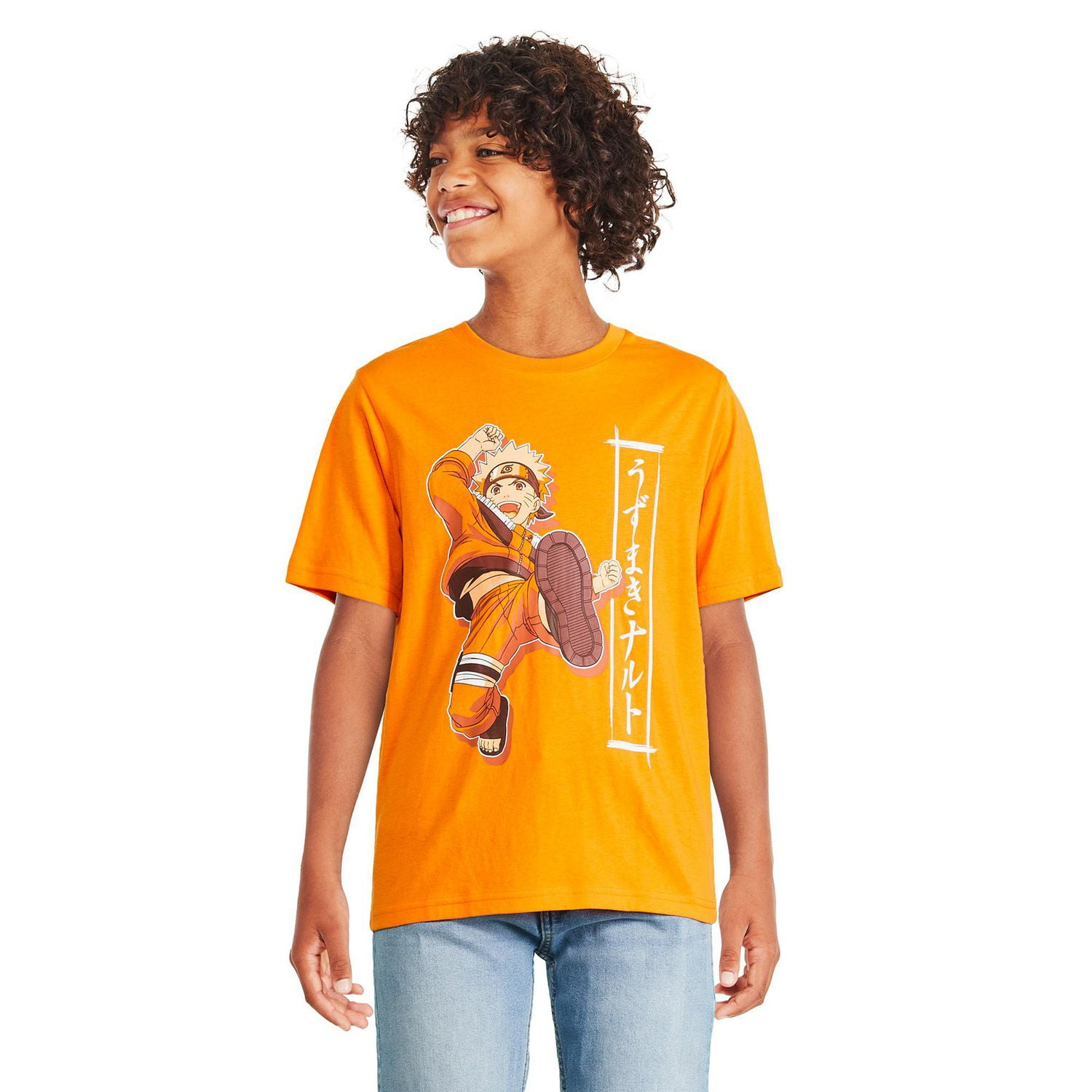 T-shirt à manches courtes Naruto pour garçons Tailles TP–TG