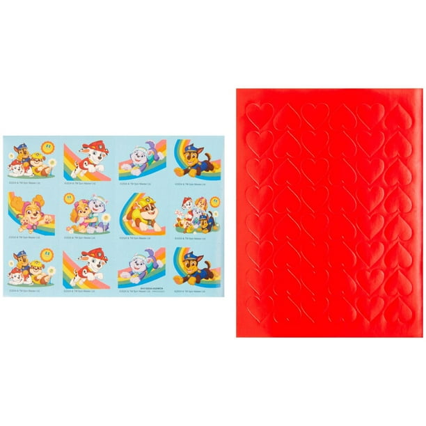 Paw Patrol Valentine Cards with Stickers, Multi-Colored, 32 Count